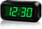 KWANWA Cordless Digital LED Alarm Clock With Big 1.2'' LED Time Display,AA Battery Operated Only,Can Be Placed Anywhere Without A Cumbersome Cord (Green display)