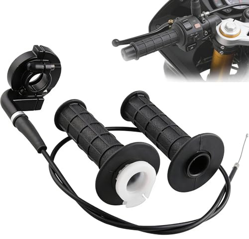 Puño Acelerador 22mm 7/8 con Cable para ATV/ATC Dirt Bike 50-250cc | Empuñadura giratoria para 50cc 90cc 110cc 125cc 140cc 150cc 200cc 250cc ATV/ATC Dirt Bike Mini Bike 4 Tiempos Pocket Bike