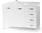 Mueble bajo fregadero con cajones fresno blanco 120x85H cm derecha