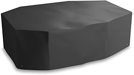 Bosmere All-Weather Rectangular Patio Set Cover 10 Seat, 100% Waterproof, UV Protected, Heavy Duty 600D Oxford Fabric, L350 W250 H94cm, A538C