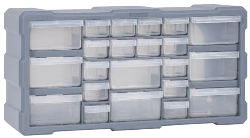 Hardware-Zubehör, Werkzeugaufbewahrung & Organisation, Werkzeugboxen, Organizer mit mehreren Schubladen mit 22 Schubladen, 49 x 16 x 25,5 cm