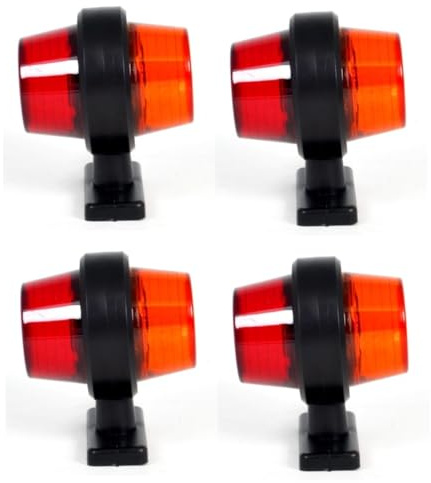 24/7 AUTO 4 feux de position latéraux rouges, orange, 12 V, 24 V, pour camions, camionnettes, autobus, remorques, châssis
