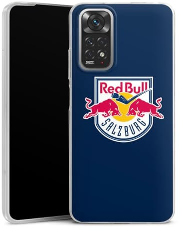DeinDesign Slim Case extra dünn kompatibel mit Xiaomi Redmi Note 11 Silikon Handyhülle transparent Hülle EC Red Bull Salzburg Offizielles Lizenzprodukt Eishockey