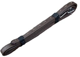 Tiny Tots Leather Stirrup Straps for Children's Saddle, Non-Stretch Nylon Core, Black and Brown (Brown, 28)