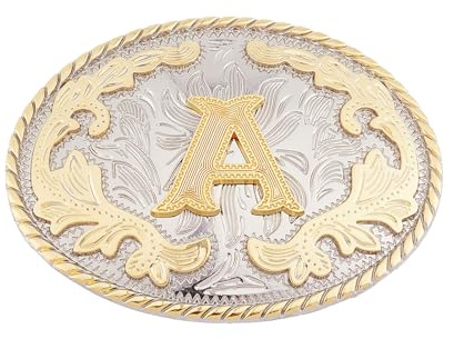NICENEEDED Western Gürtelschnalle Cowboy Gürtelschnalle Mit Anfangsbuchstaben A Vintage Gürtelschnalle Ersatz Rodeo Schnallen Für Männer Und Frauen