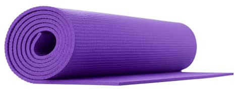 NBR Extra Thick Yoga Mat – Non-Slip Foam Fitness Mat (3-15mm) – Multi-Purpose, Durable, Cushioned Support for Yoga, Pilates & Workouts (Purple, 10mm)