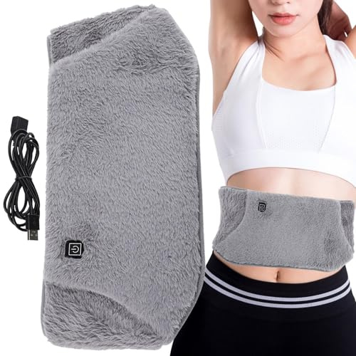 Borsa 'acqua calda elettrica per crampi mestruali, cintura riscaldante a 3 livelli con tasche per mani, cintura lombare, riscaldata, per schiena addominale, mestruale, per donne e madri