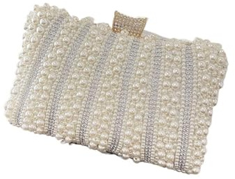 ZYAYNG Perlenhandtasche Vintage Perle Handtasche for Frauen elegante Abendtasche Kleid Abendessen Tasche for Party FüR Hochzeiten
