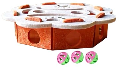Mit Filzkugel, Sensorische Aktivität | Katzen-Nagelfeilen-Anreicherungsbox, Katzen-Puzzlespielzeug Mit Ball – Für Das Verhaltenstraining Im Spielbereich In Der Wohnung, Wenn Man Danach Alleine Ist