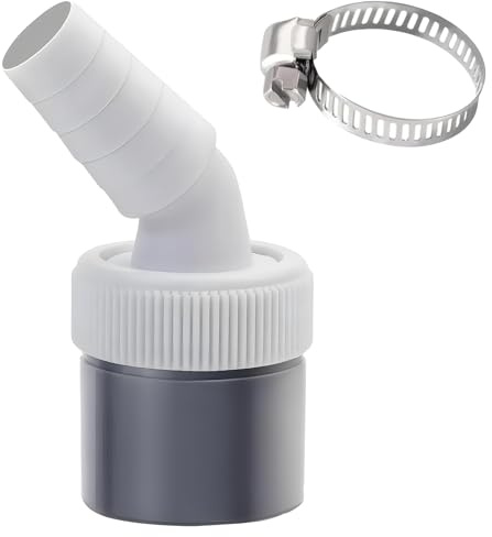 Waschmaschine Abfluss Adapter Verteiler,Universeller Doppelanschluss für Waschmaschine,Geschirrspüler,Trockner und Gartenschlauch,Abgang Ø40 mm,Eingang Ø18-23 mm