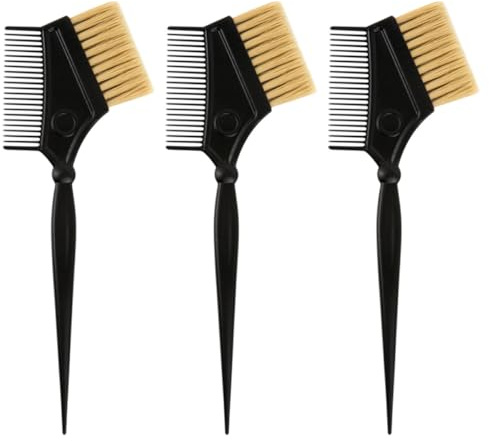 MOBUTOFU Pennello per Tinta Chioma Professionale 3 Pezzi Setole Distribuite in Abs e Manico a Coda per Separazione, per Salone di Parrucchieri e Uso Domestico