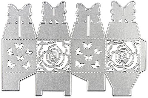 Ideen mit Herz Stanzschablone, Faltbox 2, 16,3cm x 11cm, passend für gängige Stanzmaschinen | zum Gestalten von Geschenkboxen, Box | Valentinstag, Muttertag, Geburtstag, Weihnachten, Mitbringsel