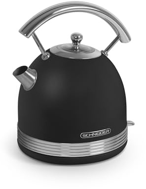Schneider SCKE17B - Tetera Eléctrica Vintage, 2200W, 1,7 litros, Filtro Antical, Apagado Automático