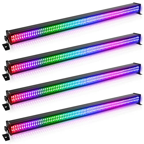 Barra Luminosa Wallwasher, UKing 336 LED 80W RGBW Barra Luminosa da Palco dmx512 Controllo DJ Fase di Illuminazione per Discoteca al Coperto Festa Chiesa Compleanno Bar Matrimonio, 4 pezzi