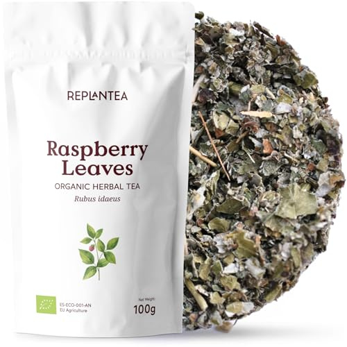 Raspberry Leaf Tea Organic 100g (50 Cups) | Rubus idaeus, Pure Dried Loose Herbal Tea REPLANTEA