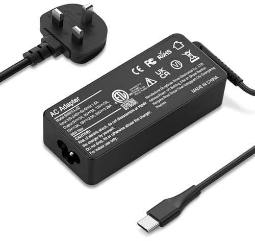 FEWRJG 65W USB C Laptop Charger Compatible with Lenovo Thinkpad T14 T15 T480 T480s T490 T490s,Chromebook C330 S330,Yoga,Compatible with Dell Latitude 5420,Compatible with Acer Chromebook Power Supply