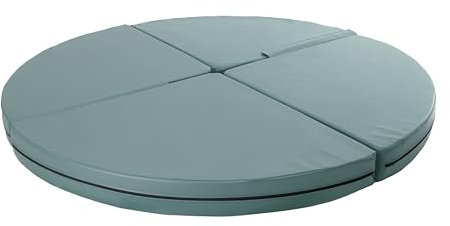 Faltbare Pole Dance Matte rund 10cm - 160cm Durchmesser - rutschfeste Bodenmatte mit Öffnung für Pole Dance Stange - quadratische Schutzmatte Sturzmatte - Gymnastik Fitness Zubehör