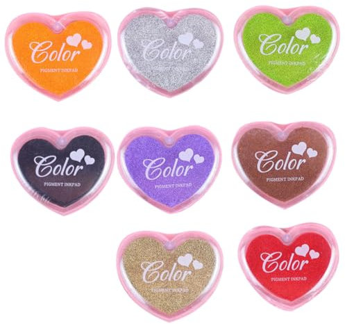 PHENOFICE 8St Stempelkissensiegel susseskeiten scheckheft Finger inkpads Multi-Function inkpads Waschbare Stempelkissen für Kinder waschbares Stempelkissen DIY-Versorgung Bastelbedarf ，