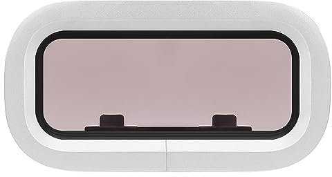 Yacht-Bullauge, Rechteckiges Bullauge mit Belüftung, Gehärtetes ABS-Glas, 303 X 156 Mm Großes Installationsloch, Rahmen aus Aluminiumlegierung, 10 Mm Dickes Acrylglas,