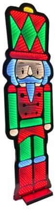 Samuel ALEXANDER 4ft (1.2m) Tall Light up Christmas Nutcracker Infinity Decoration with LEDs