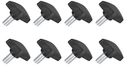 QUARKZMAN 8 Stück Rändelschraube, M8 x 16mm Flügelschrauben, 304 Edelstahl T-förmige Klemmschraubenknopf 36mm Durchmesser für Werkzeugmaschine Anziehen Geräte Instrument