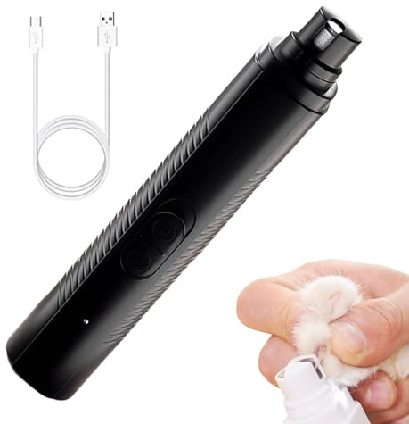 Hunde-Nagelfeile, elektrischer Haustier-Nagelschleifer, LED, schnurlos, leiser Hunde-Nagelschleifer, Katzenrasierer, Katzenpflege-Zubehör für Katzen, Hunde, Haustiere, große, mittelgroße Hunde