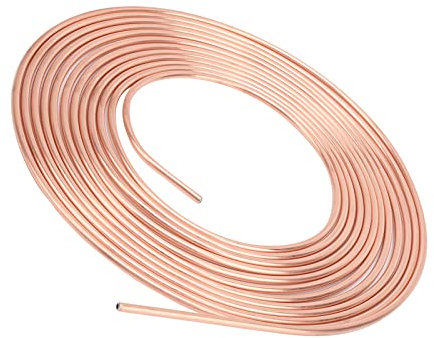 Kit Tubi Freno 3/16, Kit Tubi Freno Kit Tubi Freno Rivestiti in Rame Rame 3/16 Pollici con Diametro Esterno di 25 Piedi per Sistemi Frenanti Idraulici, Sistemi di