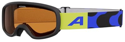 ALPINA CARVY 3.0 - Gafas de esquí antivaho, extremadamente robustas e irrompibles, con 100% de protección UV, ajuste extra pequeño para niños, black matt