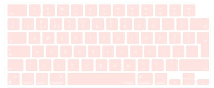 MOSISO Keyboard Cover Skin Compatible with MacBook Air 13.6 M3 A3113 M2 A2681 2025-2022, for MacBook Air 15 2025-2023, for Mac Pro 14/16 inch M4 M3 M2 M1 2021-2025, EU Layout, Chalk Pink