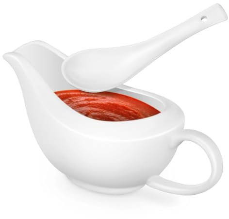 Alipis Salsiera Con Mestolo Piatti Da Portata Salsiera Tazza Per Salsa Barattolo Per Condimenti Forma Con Beccuccio