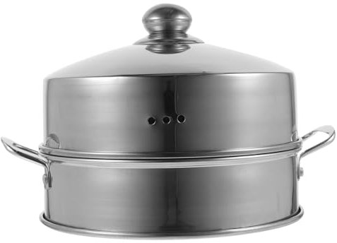 KICHOUSE Vaporera de Cocina de Aleación de Aluminio Tapa Multifunicional Duradera para Cocinar Dumplings Dim Sum y Verduras Accesorio Esencial de Cocina
