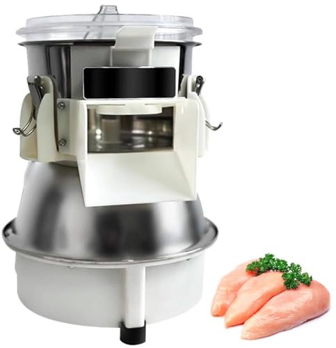 Trituradora automática de pollo, picadora de pollo para cerdo desmenuzado, cuchilla extraíble y tapa transparente, ideal para restaurantes.