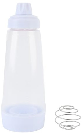 Hztyyier Pancake Tool Pancake Batter Mixer Dispenser Bottle Kitchen Shaker Baking Tool 1000ml with Mix Ball Wire Whisk Squeeze for Cupcakes Muffins