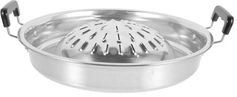 IWOWHERO Grillpfanne Multifunktionale Bbq Pfanne für Außenbereich für Grillabende Familienfeiern Mit Doppeltem Griff und Großer Kochfläche