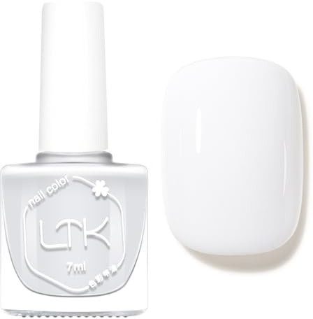White Nail Polish - Pure White Nail Varnish - Classic Milky white Nail Polish - French Manicure Nail polish - Long Lasting Chip Resistant Quick Dry nail polish For Diy Nail Art Manicure Decorations