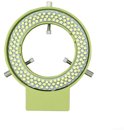 Sorgente luminosa per microscopio con 144 LED, luminosità regolabile e anello in gomma antiscivolo per un'illuminazione efficace e un fissaggio sicuro