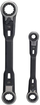 BUBEFSKD Set di 2 chiavi a cricchetto 4 in 1 a doppio termine, per accessori professionali per il trasporto esterno