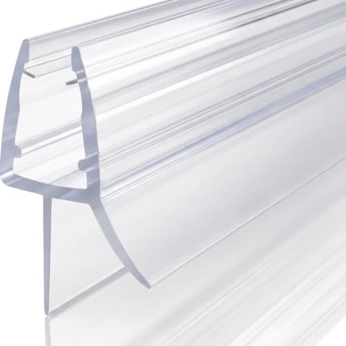 Vellure Shower Screen Seal Strip, Premium Shower Door Seal Strip for 6 mm (+-1) Shower Glass Thickness, Shower Seal Strip, Long Lasting PVC Finish, Transparent, Universal Length up to 90cm