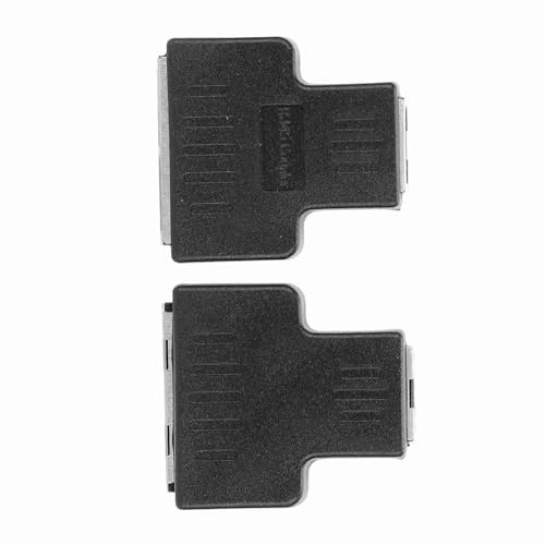 Ejoyous LAN-Anschluss, RJ45-Buchse, Plug & Play, 2-teiliger Kabelverlängerungs-Splitter, Netzwerkadapter mit Stabilem Signal, Schwarz für Internetkabel (Black)