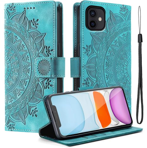 Tawarror Cover per iPhone 11, Custodia Rimovibile 2 in 1 Premium Pelle PU Portafoglio con Funzione Supporto Pieghevole e Slot Schede, Flip Case per iPhone 11, Verde