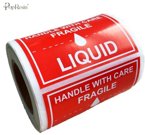 300 Pcs Fragile Liquid Handle with Care Warning Stickers Pallet Shipping | 2X3 inch Warehouse Pallet Labels Liquid Shipping Mailing and Packing Warning Labels for Shipping Mailing and Packing Warning