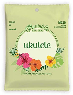 Martin Tenor Ukulele Fluorocarbon Strings (M620) Tenor 22-25, Ukulele, Polygut, silver