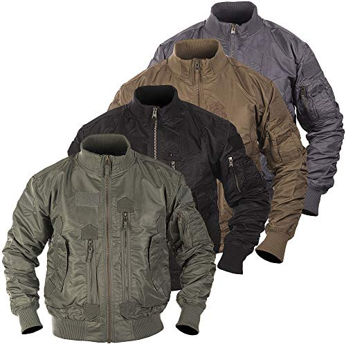 urbandreamz Us Tactique Blouson de Pilote Veste Pilote Veste Veste Blouson - Noir, M