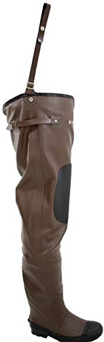 FROGG TOGGS Youth Classic II Rubber BF Hip Waterproof Fishing Wader for Fishing, Brown, 5