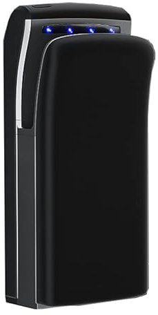 Asciugamani tipo Jet, Asciugamani automatico a induzione da 1800 W con luce LED a vento a doppia faccia ad alta velocità, Asciugamani verticale con filtrazione HEPA, Asciugatura rapida elettrica a par