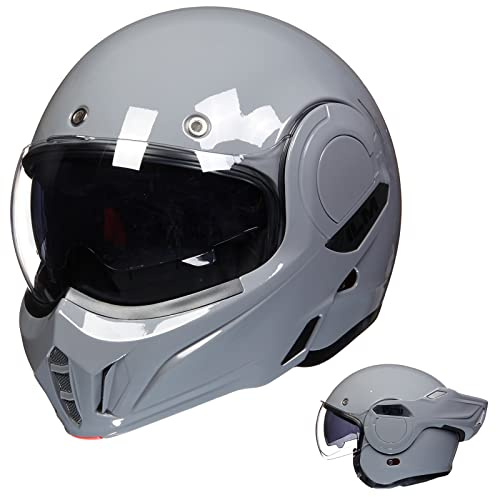 ILM Integrerad modulär motorcykelhjälm för herr och dam ATV UTV med 180° vändbar hakskydd ECE Model-B707
