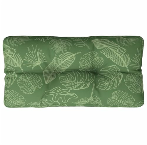 vidaXL Palettenkissen, Kissen für Gartenmöbel Hocker Sofa, Wasserabweisendes Sofakissen, Sitzkissen Palettenpolster, Blattmuster Stoff