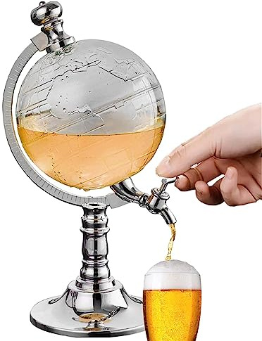 Tsuchiya Whisky Karaffe Globuse | 1.5L Whiskey Decanter Bar Set | Globuse Whiskey Spender | Geschenke Für Männer | Whisky Dekanter Weinspender Für Gin, Rum, Likör, Bourbon, Wodka