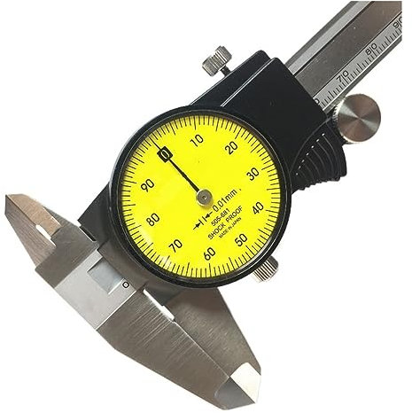 FUNTLY Uhren-messschieber Messschieber 0–150 mm/0,01 505–681 D15TN Kaliber Edelstahl Messschieber Messwerkzeuge (Color : 150mm 505-681)