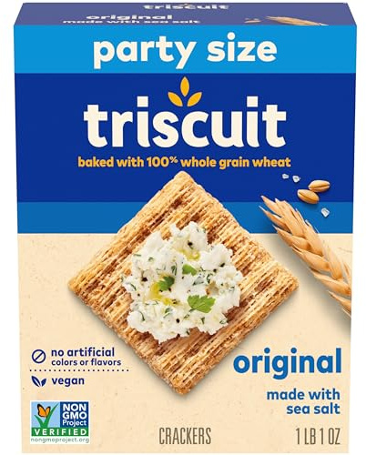 Triscuit Original Vollkorn-Weizenknacker, vegane Knallbonbons, Partygröße, 481.9 g